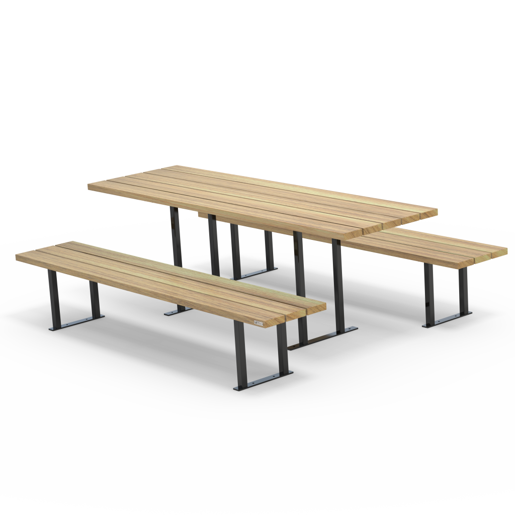 Linear Accessible Picnic Set Street Furniture