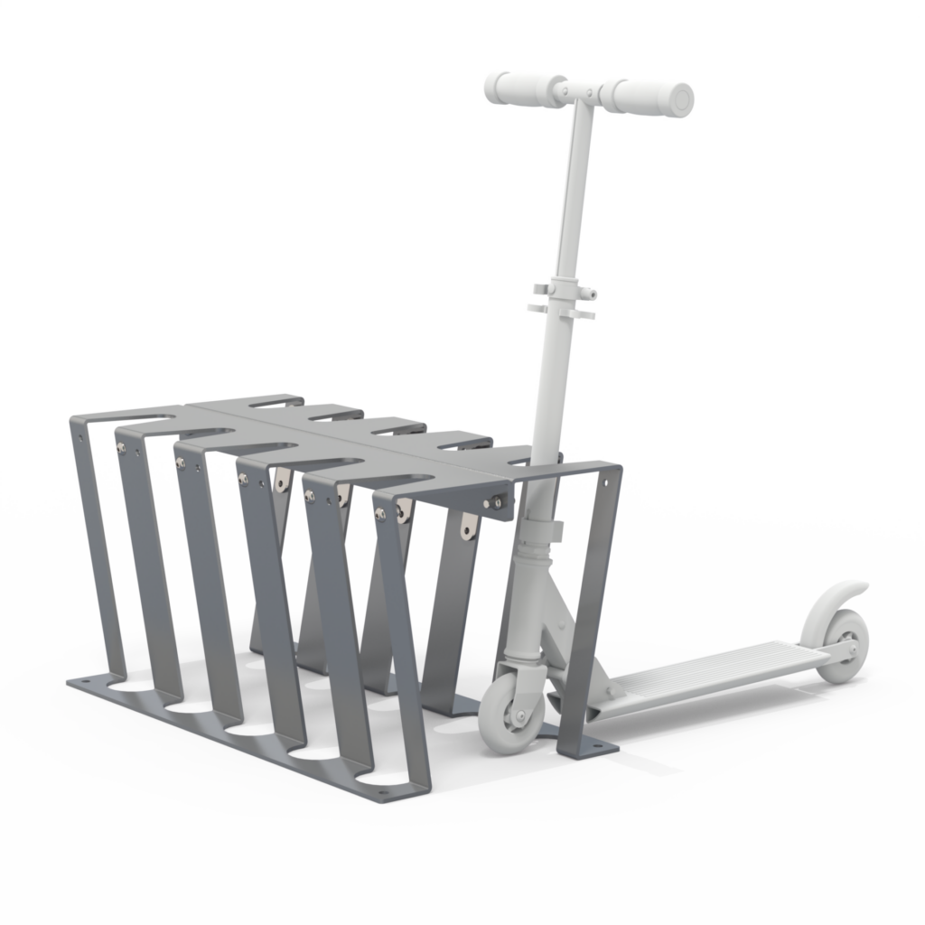 Scooter Rackstation EZ Push Scooter Rack - Street Furniture